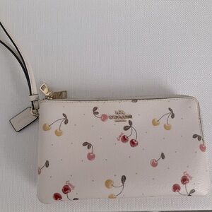 Coach cherry wristlet